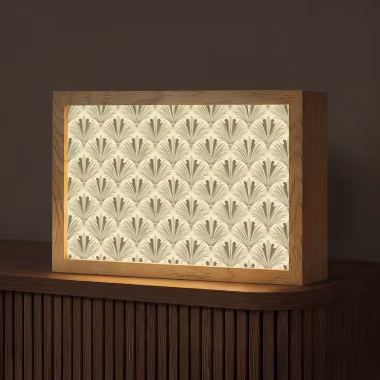 Klassiek - Waaier - Groen Light Box met kabel (Tafellamp) klein 924 -z3d_website