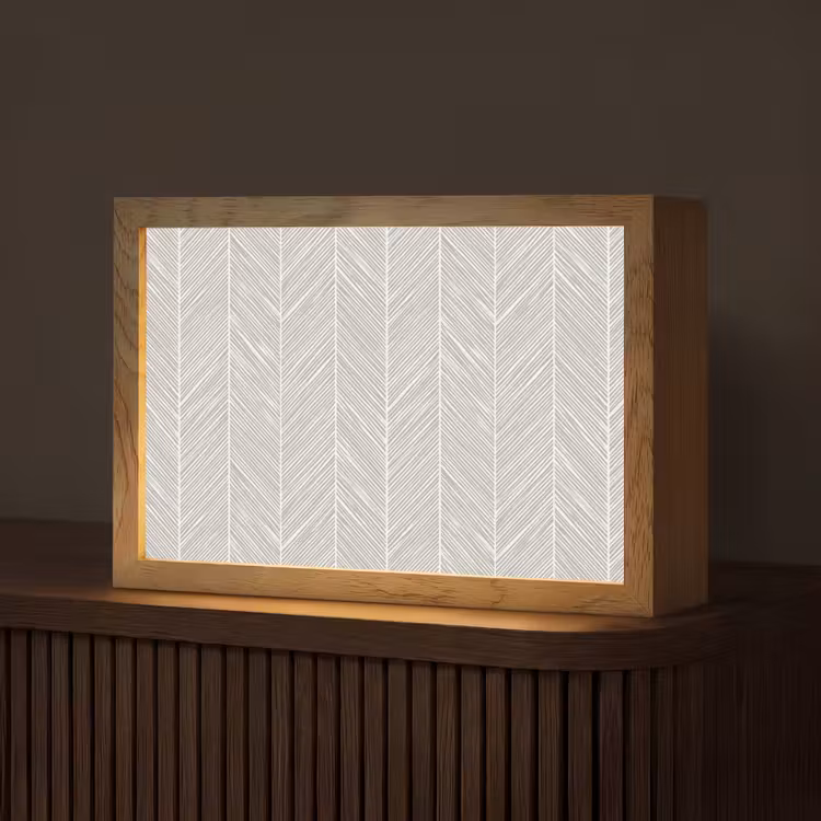 Klassiek - Visgraat - Grijs Light Box met kabel (Tafellamp) klein 924 -z3d_website