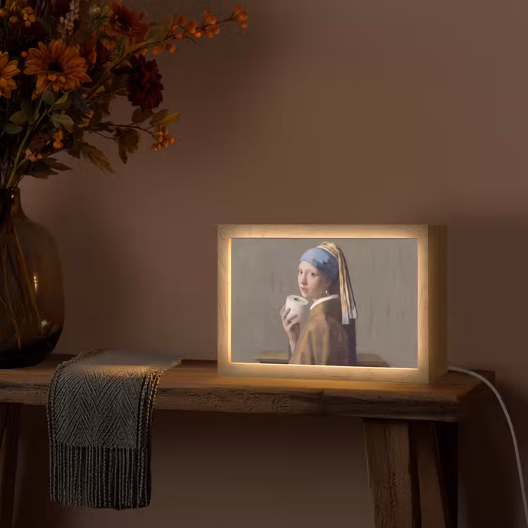 Klassiek - Humor - Kleurrijk Light Box met kabel (Tafellamp) klein -sfeer4