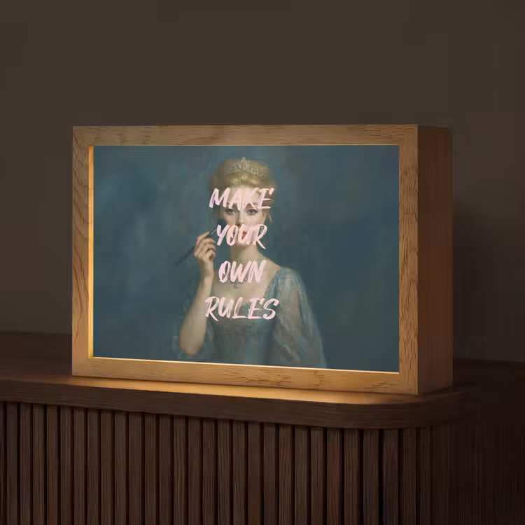 Klassiek - Sierlijk - Roze Light Box met kabel (Tafellamp) klein -z3d_website