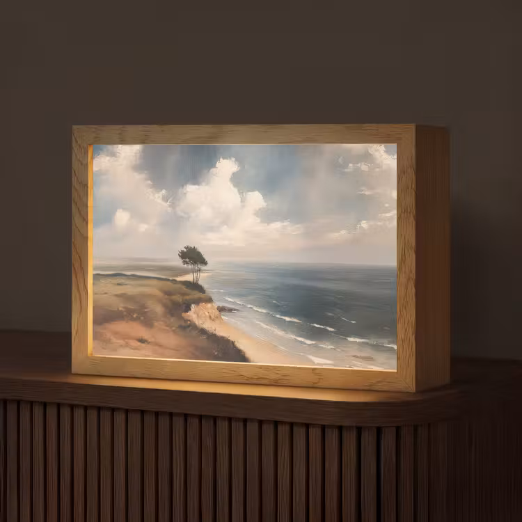 Klif - Zee - Boom Light Box met kabel (Tafellamp) klein -z3d_website