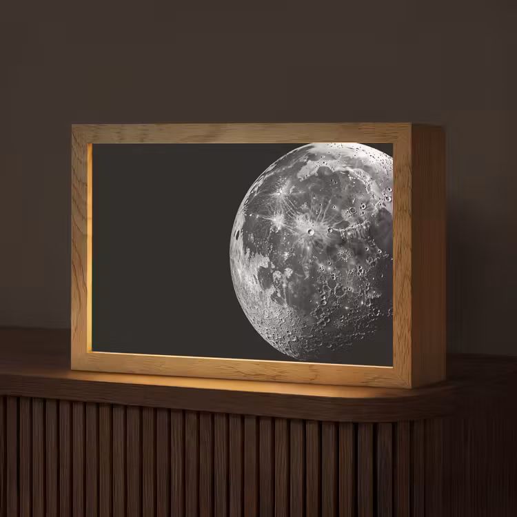 Close-up - Maan - Wit - Textuur Light Box met kabel (Tafellamp) klein -z3d_website