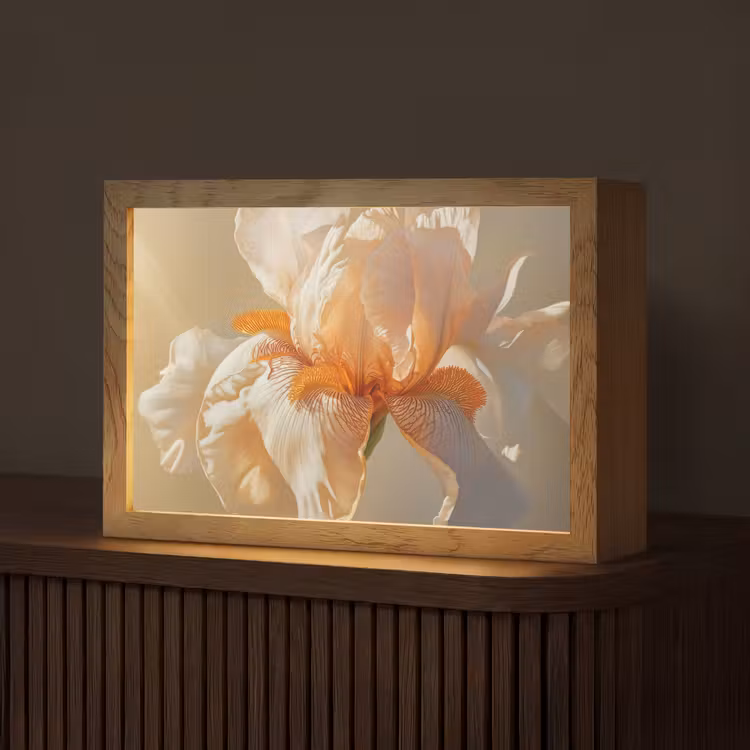Close up - Oranje - Iris Light Box met kabel (Tafellamp) klein -z3d_website