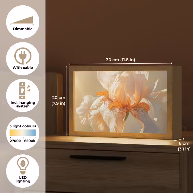 Close up - Oranje - Iris Light Box met kabel (Tafellamp) klein -USP_EN