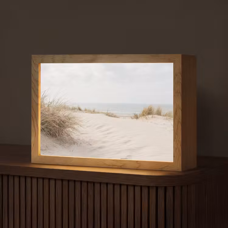 Wolken - Duinlandschap - Zand Light Box met kabel (Tafellamp) klein -z3d_website