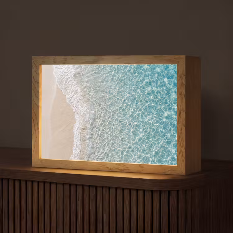 Kust - Zand - Blauw Light Box met kabel (Tafellamp) klein -z3d_website