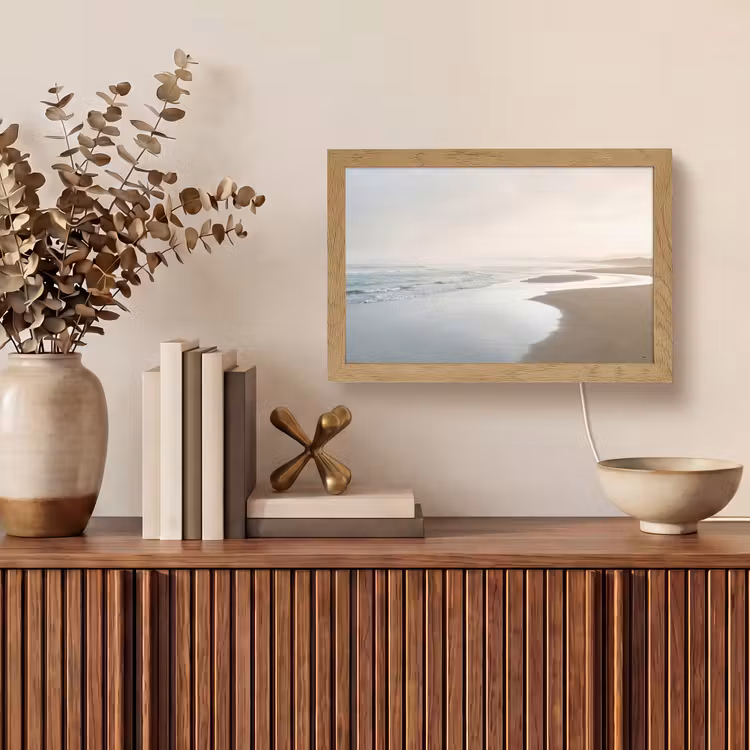 Kustlijn - Strand - Oceaan Light Box met kabel (Tafellamp) klein -sfeer2