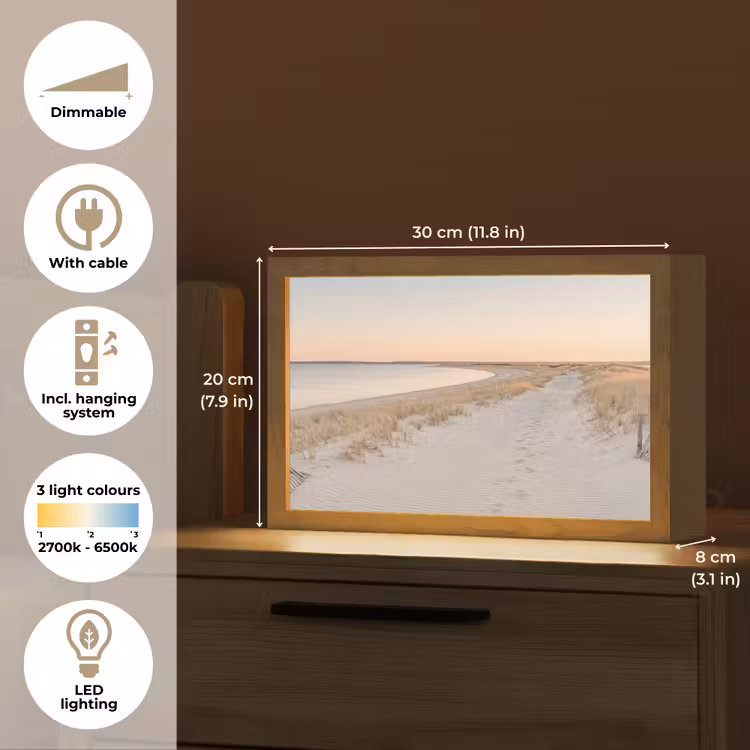 Kustlijn - Horizon - Hek Light Box met kabel (Tafellamp) klein -USP_EN