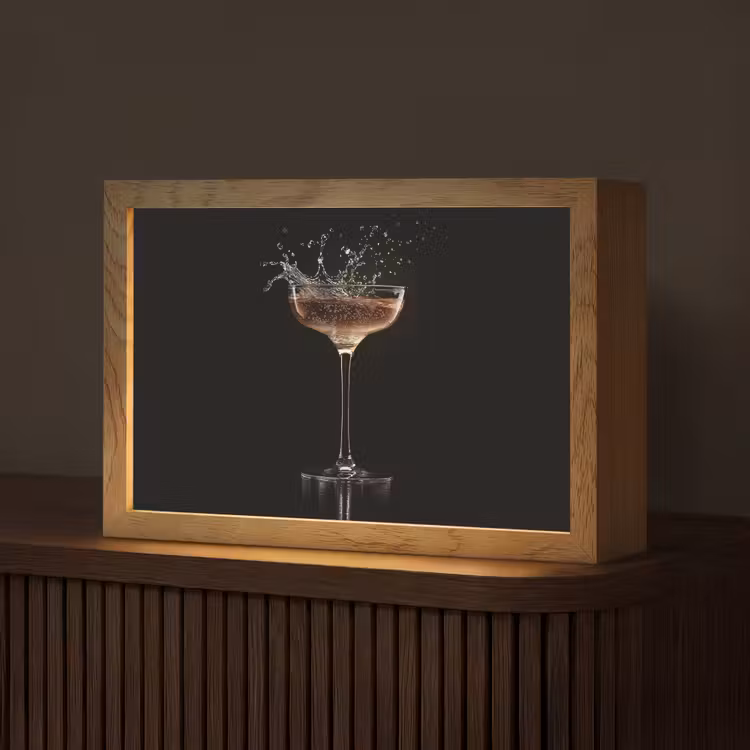 Cocktail - Zwart - Spetters - Glas Light Box met kabel (Tafellamp) klein -z3d_website