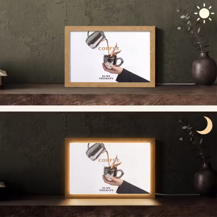 Koffie - Mok - Kan - Therapie Light Box met kabel (Tafellamp) klein -sfeer3