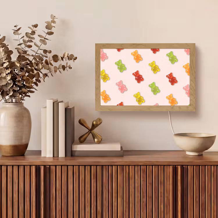 Kleur - Snoep - Roze Light Box met kabel (Tafellamp) klein -sfeer2