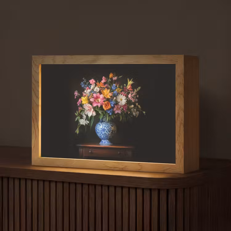 Kleur - Vaas - Bloemen - Boeket Light Box met kabel (Tafellamp) klein -z3d_website