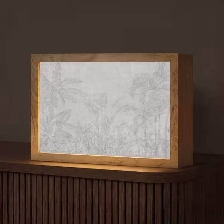 Beton - Patroon - Grijs Light Box met kabel (Tafellamp) klein -z3d_website