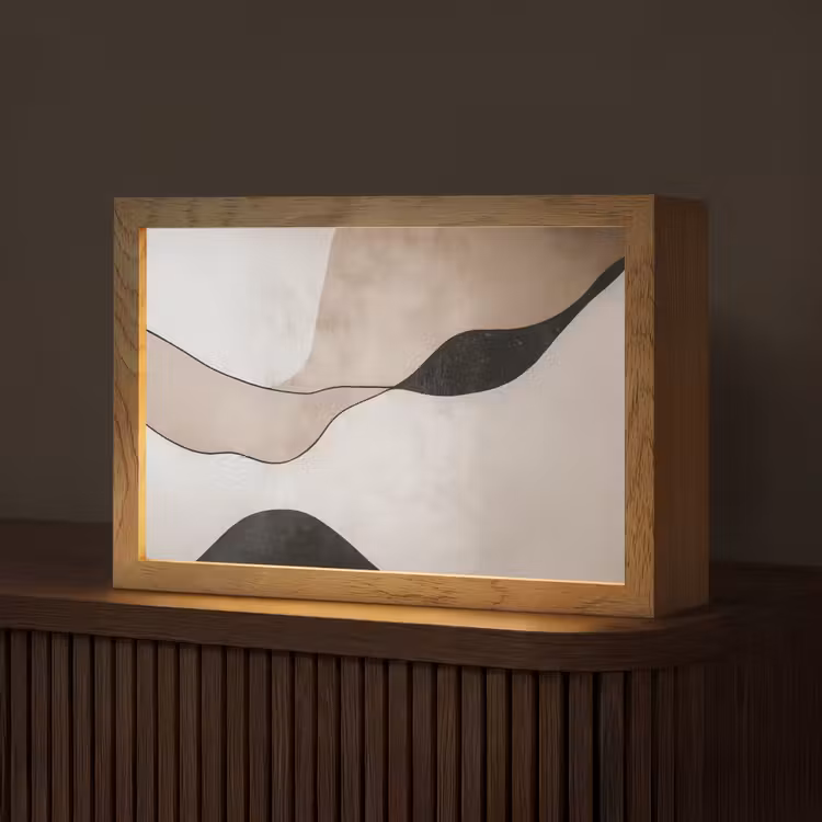 Contourlijnen - Abstracte landschap Light Box met kabel (Tafellamp) klein -z3d_website