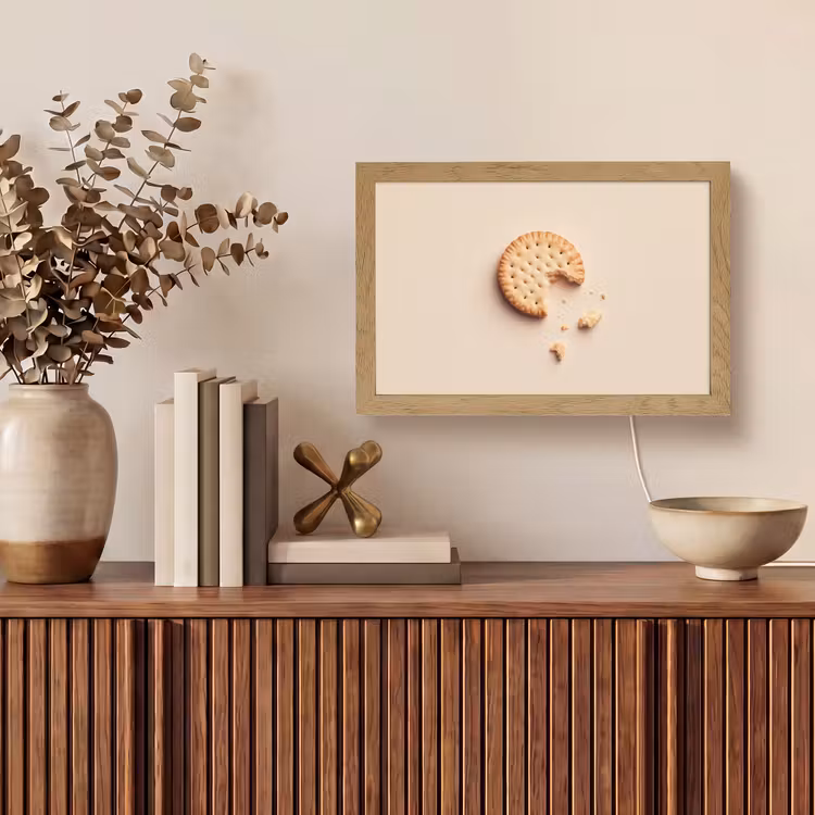 Koekje - Kruimels - beige Light Box met kabel (Tafellamp) klein -sfeer2