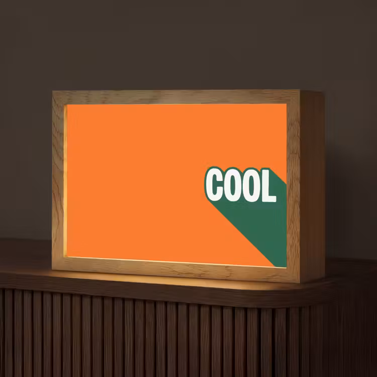 Cool - Oranje - Groen Light Box met kabel (Tafellamp) klein -z3d_website