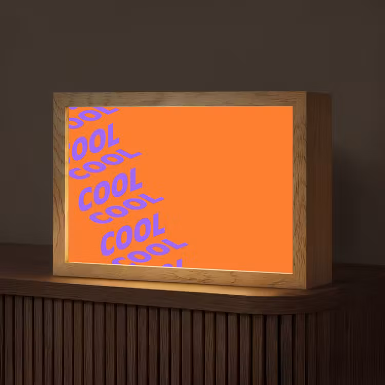 Cool - Paars - Oranje Light Box met kabel (Tafellamp) klein -z3d_website