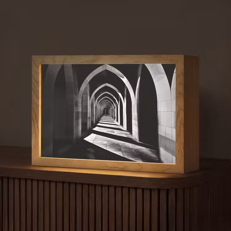 Gang - Bogen - Schaduw - Diepte Light Box met kabel (Tafellamp) klein -z3d_website