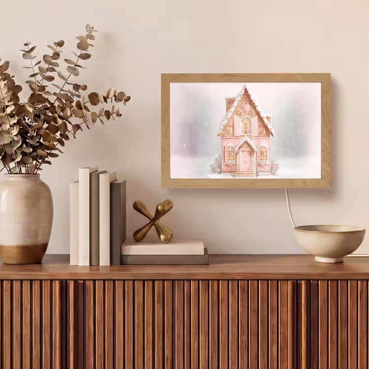 Huisje - Suiker - Pastel Light Box met kabel (Tafellamp) klein -sfeer2