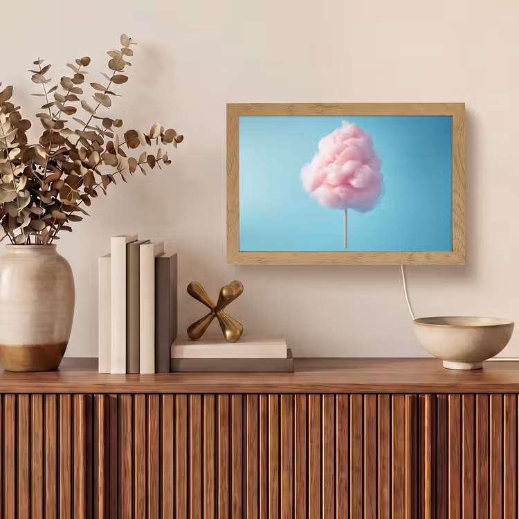 Suikerspin - Zoet - Snoep Light Box met kabel (Tafellamp) klein -sfeer2