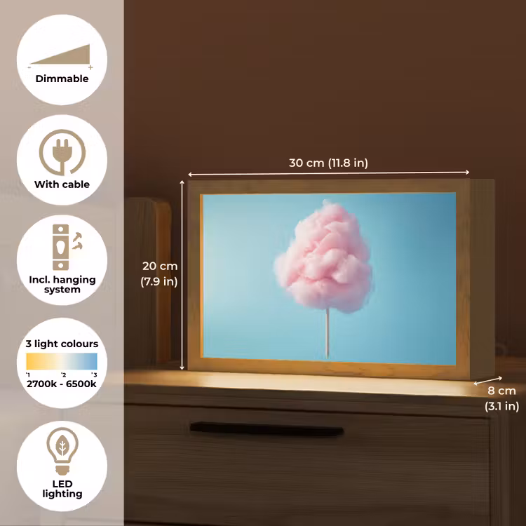 Suikerspin - Zoet - Snoep Light Box met kabel (Tafellamp) klein -USP_EN