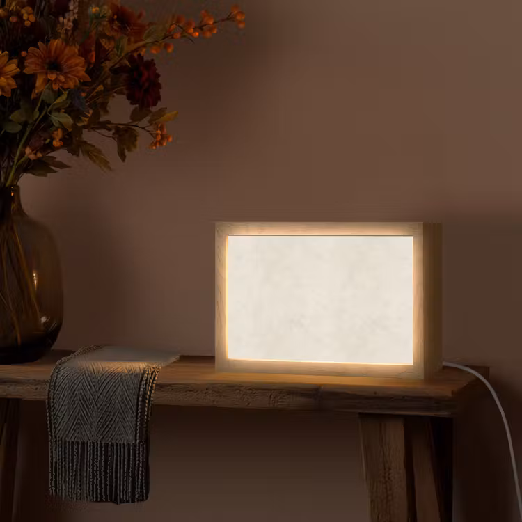 Crème - Egaal - Beton Light Box met kabel (Tafellamp) klein 924 -sfeer4