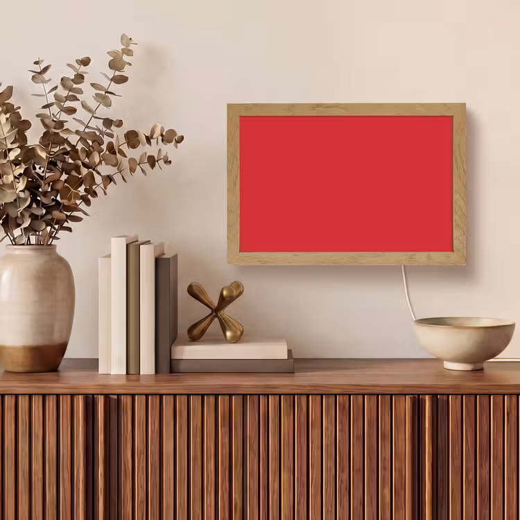 Crimson - Velvet - Rood Light Box met kabel (Tafellamp) klein 924 -sfeer2