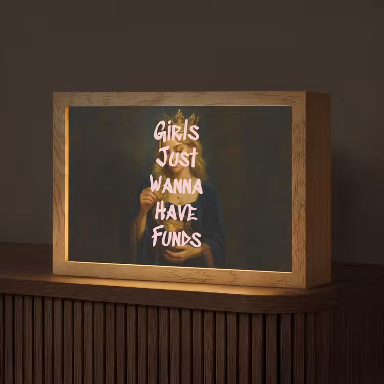 Kroon - Vrouw - Jurk - Opvallend Light Box met kabel (Tafellamp) klein -z3d_website