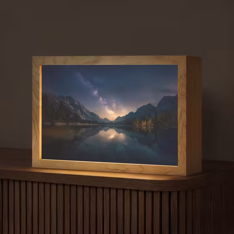 Kristalhelder meer - Bergen - Bergen Light Box met kabel (Tafellamp) klein -z3d_website