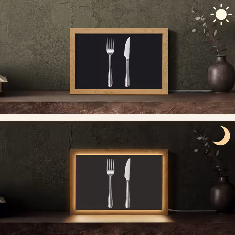 Bestek - Klassiek - Elegant Light Box met kabel (Tafellamp) klein -sfeer3