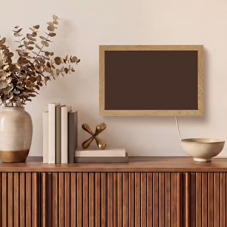 Dark - Chocolate - Bruin Light Box met kabel (Tafellamp) klein 924 -sfeer2