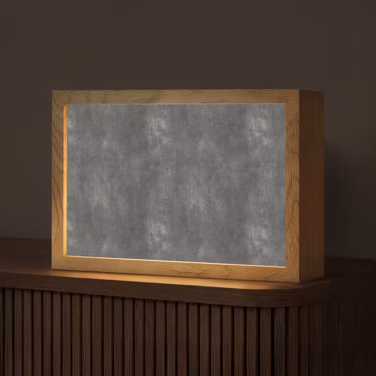 Donkergrijs - Ruw - Beton Light Box met kabel (Tafellamp) klein 924 -z3d_website