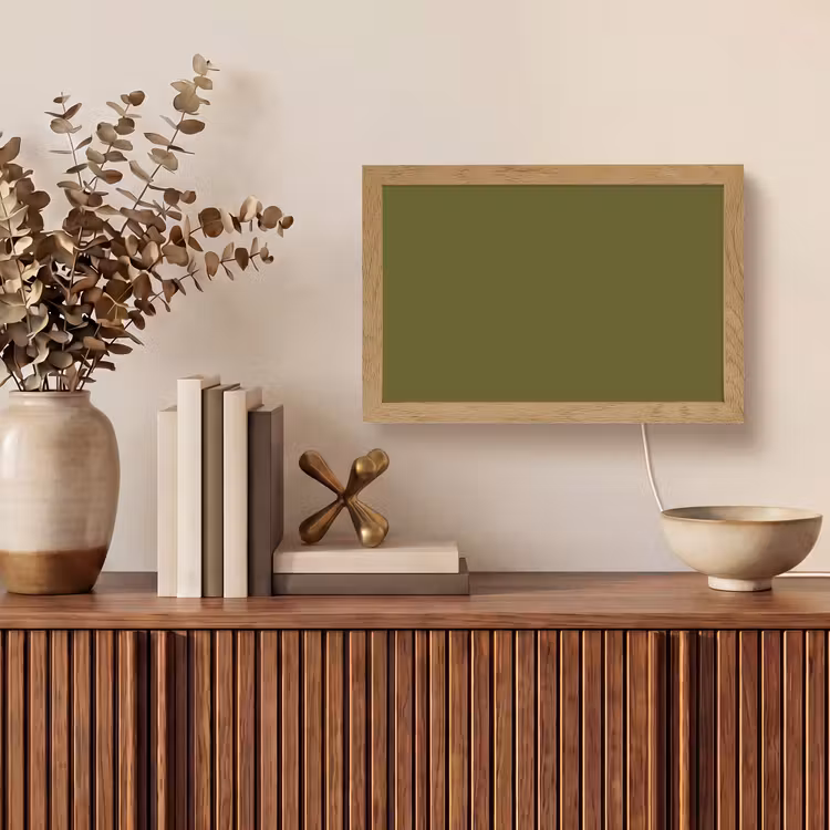 Dark - Olive - Groen Light Box met kabel (Tafellamp) klein 924 -sfeer2