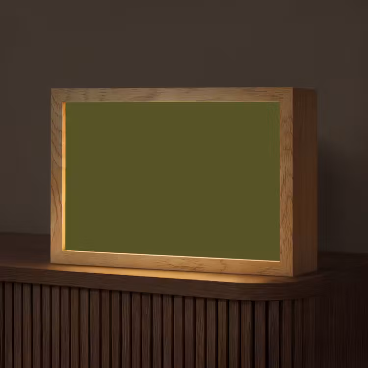 Dark - Olive - Groen Light Box met kabel (Tafellamp) klein 924 -z3d_website