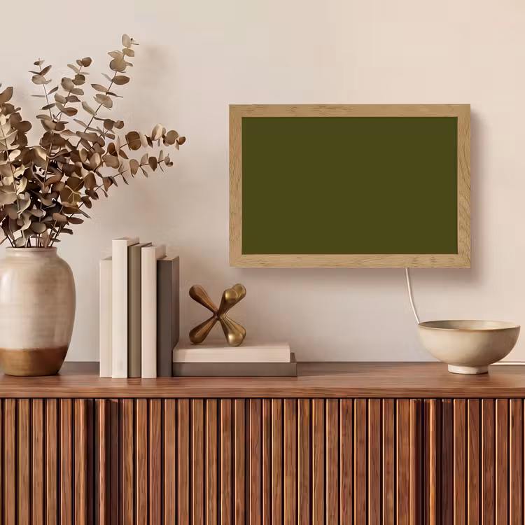 Dark - Olive - Groen Light Box met kabel (Tafellamp) klein 924 -sfeer2