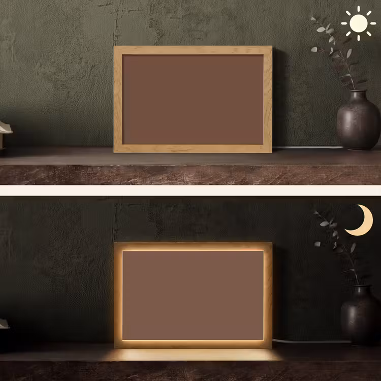 Deep - Clay - Brown - Bruin Light Box met kabel (Tafellamp) klein 924 -sfeer3