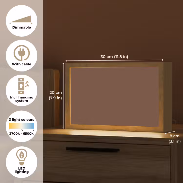 Deep - Clay - Brown - Bruin Light Box met kabel (Tafellamp) klein 924 -USP_EN