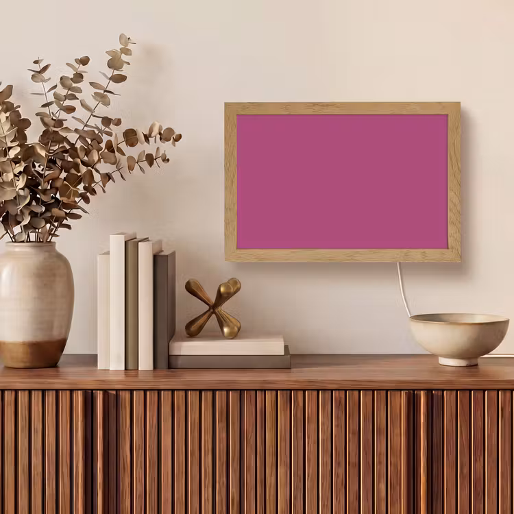 Deep - Magenta - Paars Light Box met kabel (Tafellamp) klein 924 -sfeer2
