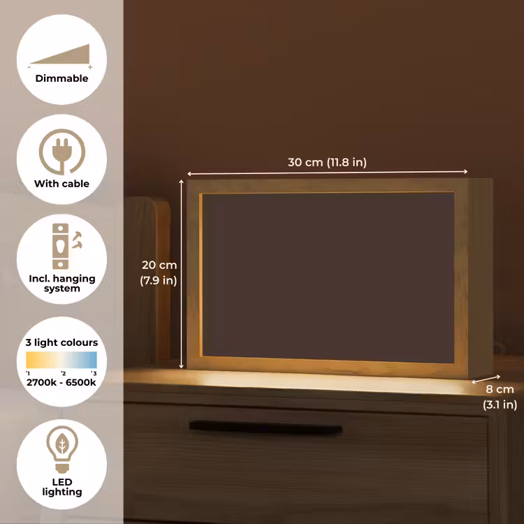 Deep - Obsidian - Bruin Light Box met kabel (Tafellamp) klein 924 -USP_EN