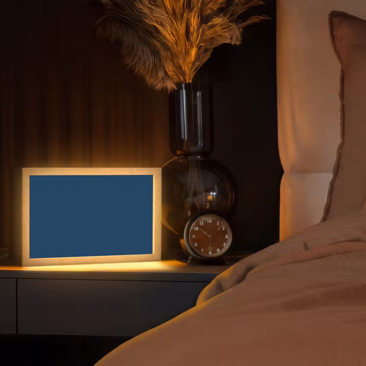 Deep - Ocean - Blauw Light Box met kabel (Tafellamp) klein 924 -sfeer1