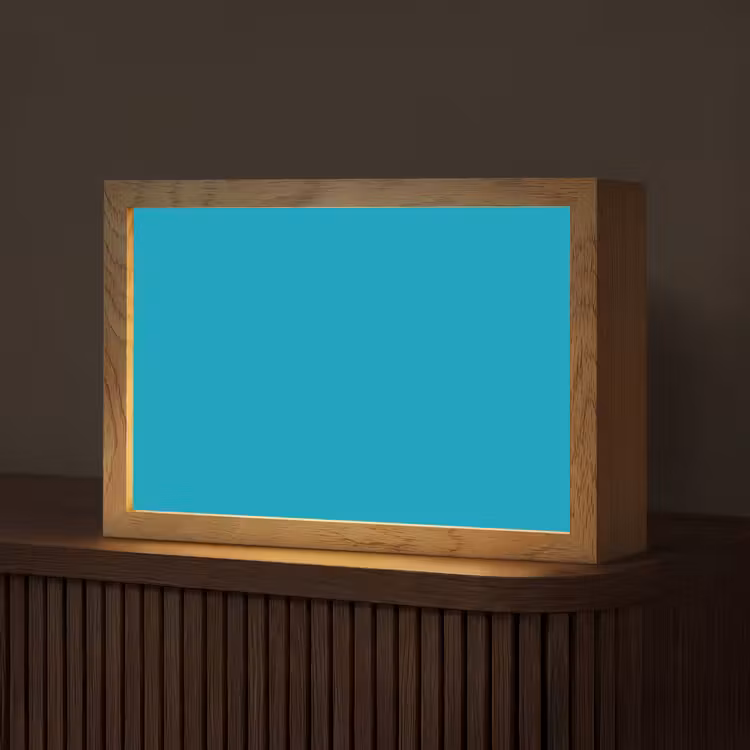 Deep - Turquoise - Turkoois Light Box met kabel (Tafellamp) klein 924 -z3d_website