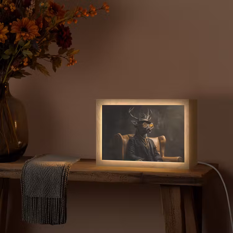Hert - Zonnebril - Zwart - Pak Light Box met kabel (Tafellamp) klein -sfeer4