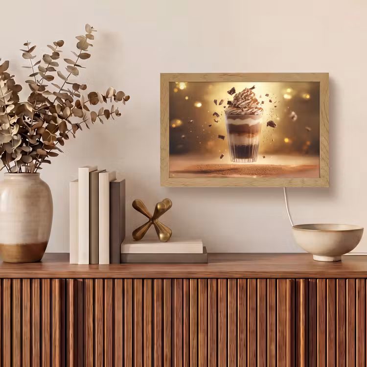 Dessert - Chocolade - Zoet - Eten Light Box met kabel (Tafellamp) klein -sfeer2