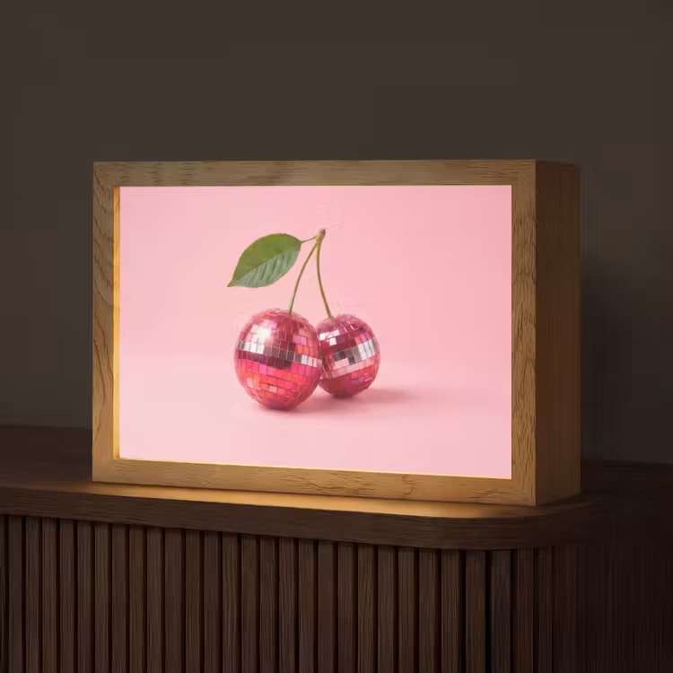 Disco - Kersen - Roze Light Box met kabel (Tafellamp) klein -z3d_website