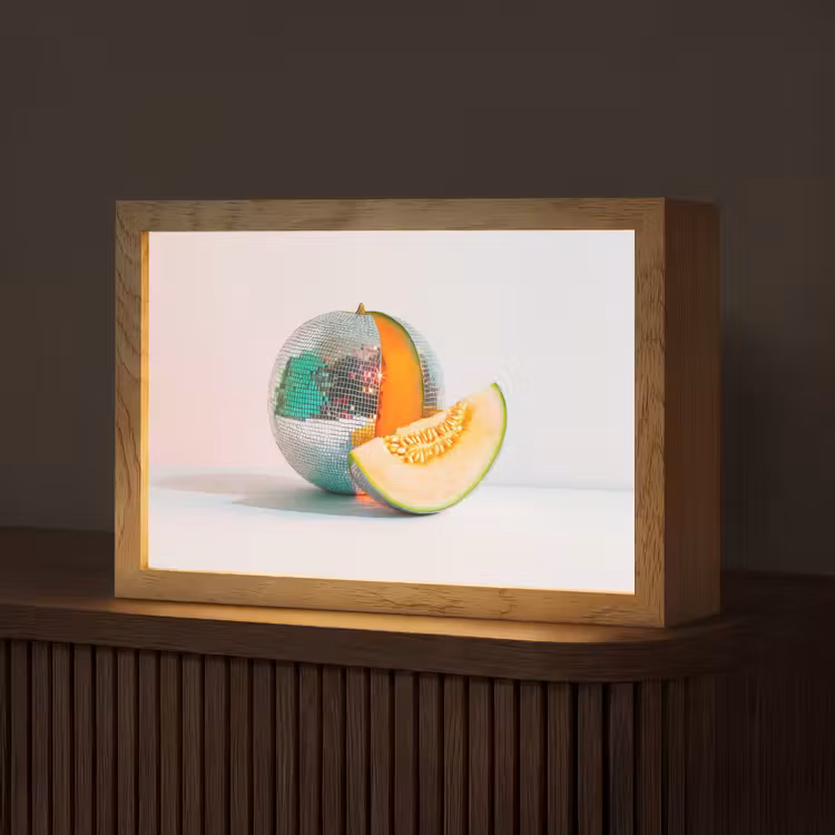 Disco - Discobal - Meloen - Pastel Light Box met kabel (Tafellamp) klein -z3d_website