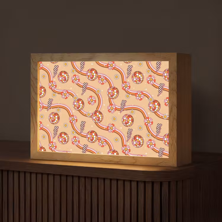 Disco - Patroon - Lijnen Light Box met kabel (Tafellamp) klein 924 -z3d_website