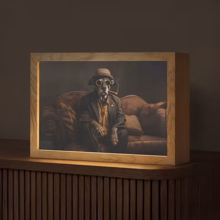 Hond - Sigaar - Hoed - Pak Light Box met kabel (Tafellamp) klein -z3d_website