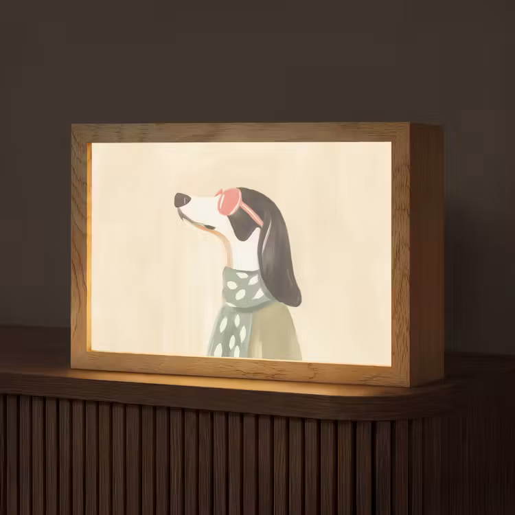Hond - Zonnebril - Sjaal Light Box met kabel (Tafellamp) klein -z3d_website