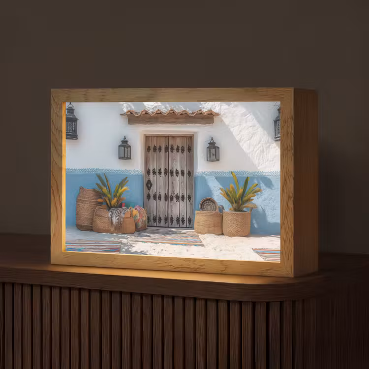 Deur - Manden - Planten Light Box met kabel (Tafellamp) klein -z3d_website