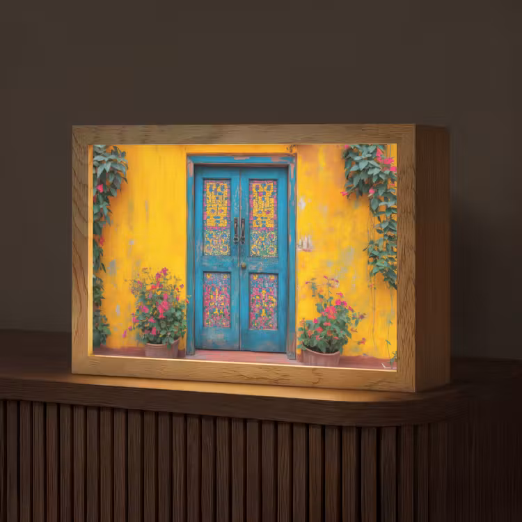 Deuren - Kleurrijk - Planten Light Box met kabel (Tafellamp) klein -z3d_website